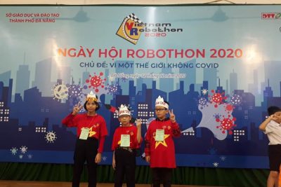 Giải Nhất Ngày hội Robothon 2020 do Sở Giáo dục & Đào tạo thành phố phối hợp Công ty Cổ phần DTT Eduspec tổ chức.