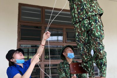 Công tác phòng chống bão số 5 của tập thể trường Tiểu học Lê Văn Tám