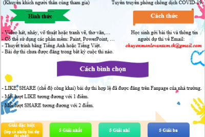 Cuộc thi “CHIẾN SĨ NHÍ CHUNG TAY ĐÁNH BAY COVID-19”.