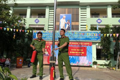 Tập huấn Công tác Phòng cháy Chữa cháy tại Trường tiểu học Lê Văn Tám